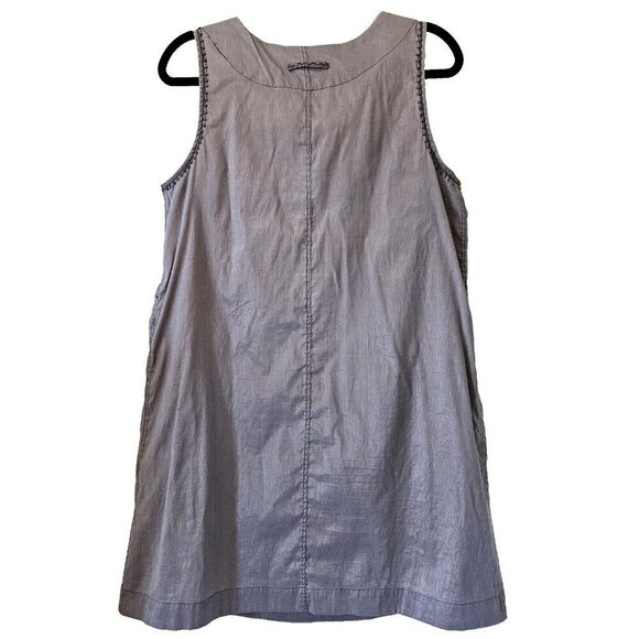 Truly By Part Two Gray Cotton Lurex SleevlessShimmery Mini Pockets Zippers US 10 - Picture 5 of 16